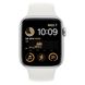 Apple Watch SE 2 GPS + LTE 44mm Silver Aluminum Case with White Sport Band (MNQ23)