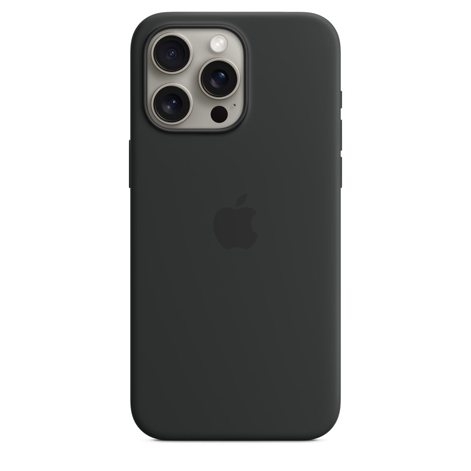 Чехол для iPhone 15 Pro Max OEM+ Silicone Case wih MagSafe (Black)