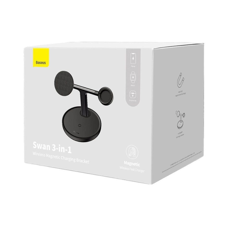 БЗУ Baseus Swan Magnetic 3 in 1 20W (Black) (WXTE000101)