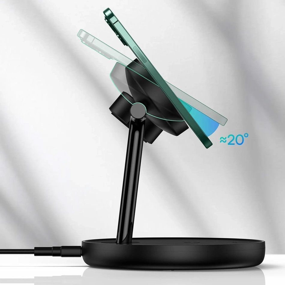 БЗУ Baseus Swan Magnetic 3 in 1 20W (Black) (WXTE000101)