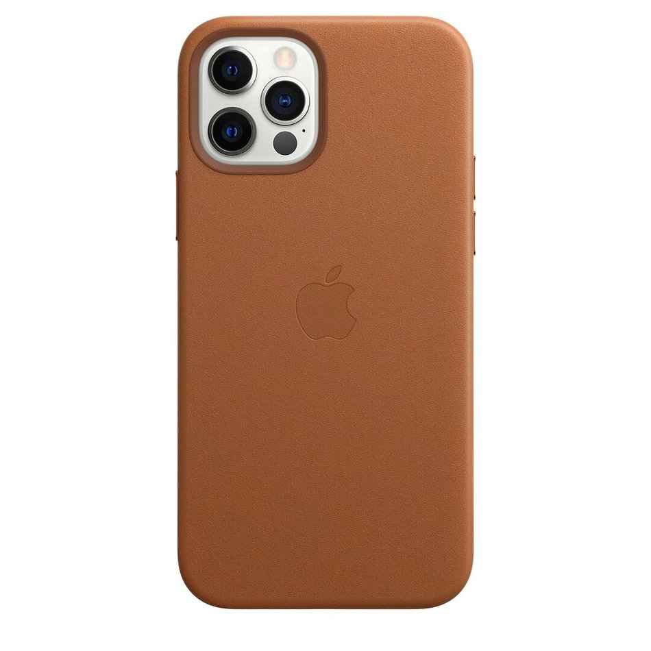 Чехол для iPhone 12 Pro Apple Leather Case with Magsafe ( Saddle Brown ) (MHKF3) UA