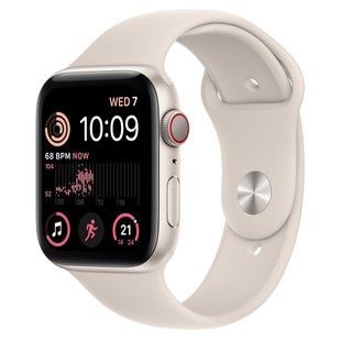Apple Watch SE 2 GPS + LTE 44mm Starlight Aluminum Case with Starlight Sport Band (MNPT3)