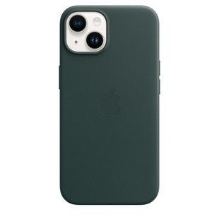 Чохол для iPhone 14 Apple Leather Case with MagSafe - Forest Green (MPP53)