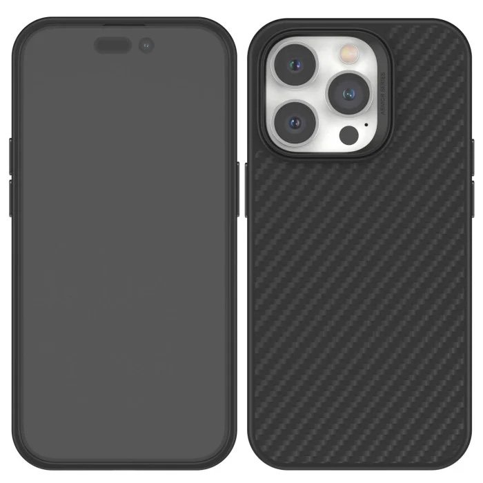 Чохол для iPhone 14 Pro Max Blueo Aramid Fiber Phone Case (600D) with MagSafe (Black) B51-I14P