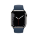 USED Apple Watch Series 7 GPS + LTE 41mm Graphite Stainless Steel Case with Abyss Blue Sport Band (MKJ13)