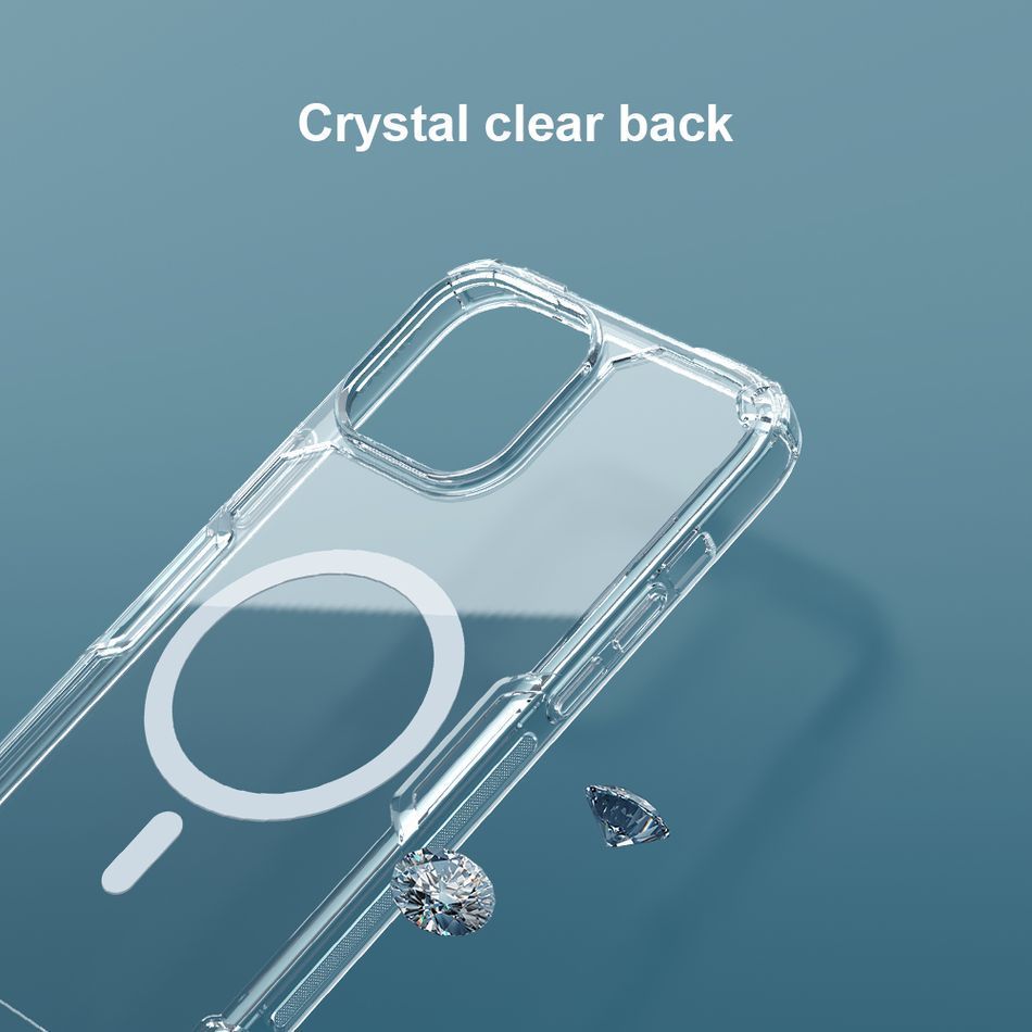 Чохол для iPhone 13 Pro Max Nillkin Nature Pro Magnetic Series (Transparent-Blue)
