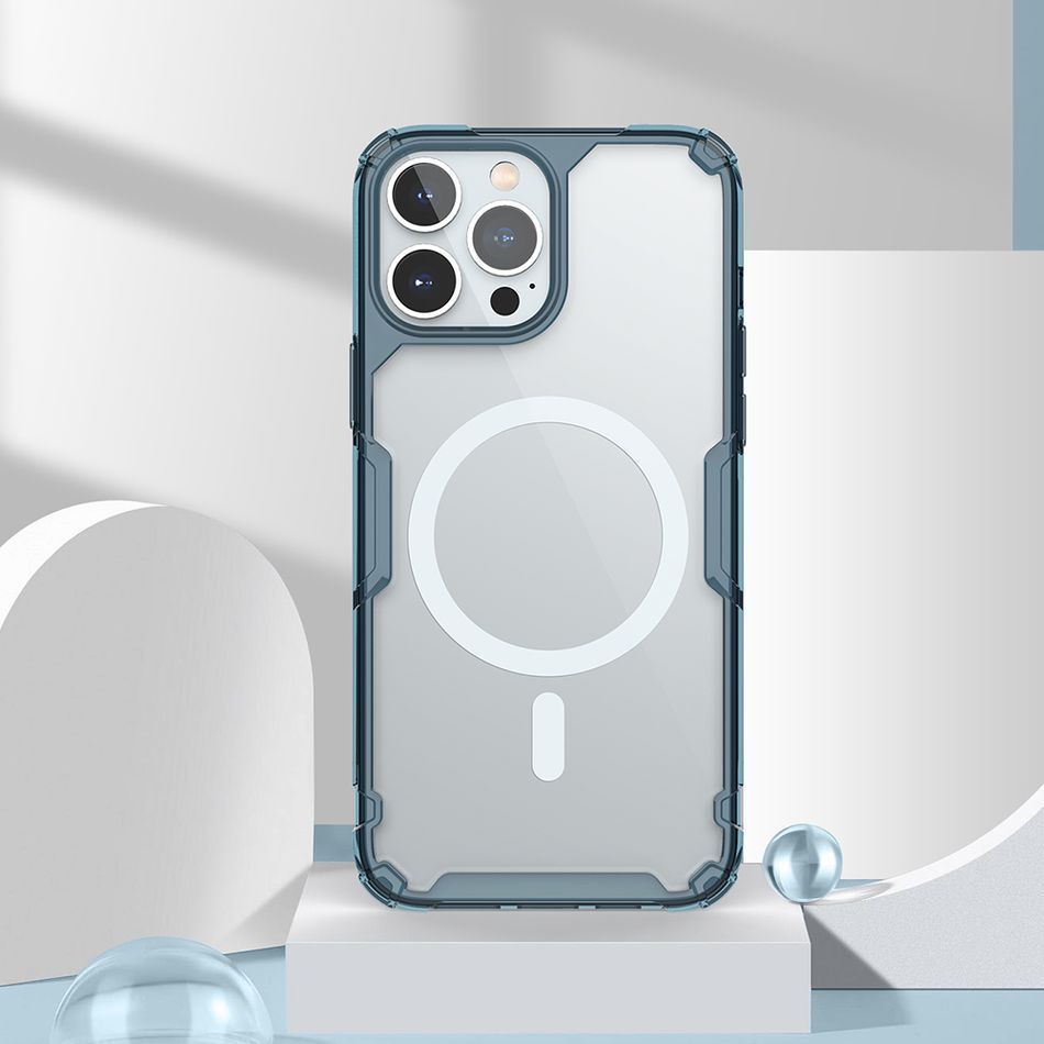 Чохол для iPhone 13 Pro Max Nillkin Nature Pro Magnetic Series (Transparent-Blue)