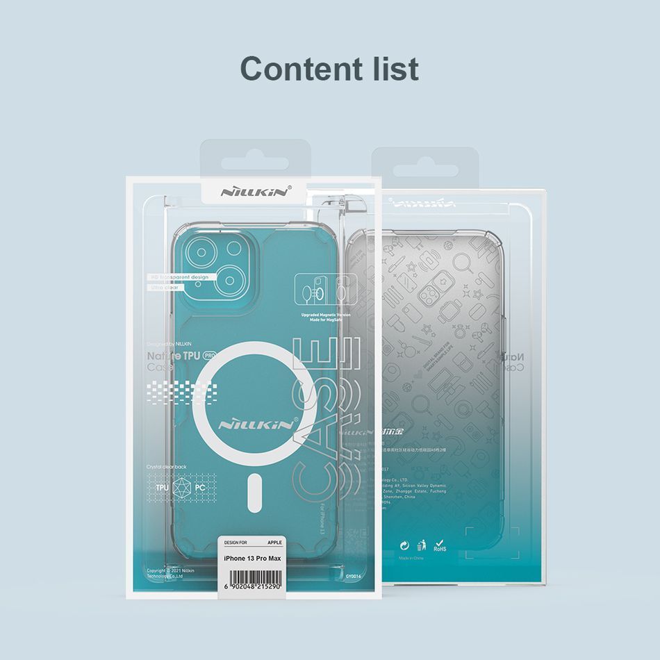 Чохол для iPhone 13 Pro Max Nillkin Nature Pro Magnetic Series (Transparent-Blue)