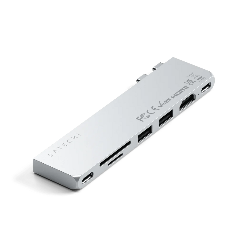 Адаптер Satechi Aluminum USB-C Pro Hub Slim Adapter Silver (ST-HUCPHSS)