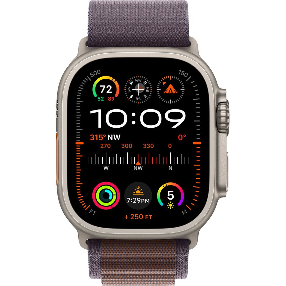 Apple Watch Ultra 2 GPS + Cellular 49mm Titanium Case with Indigo Alpine Loop - Medium (MRET3) UA