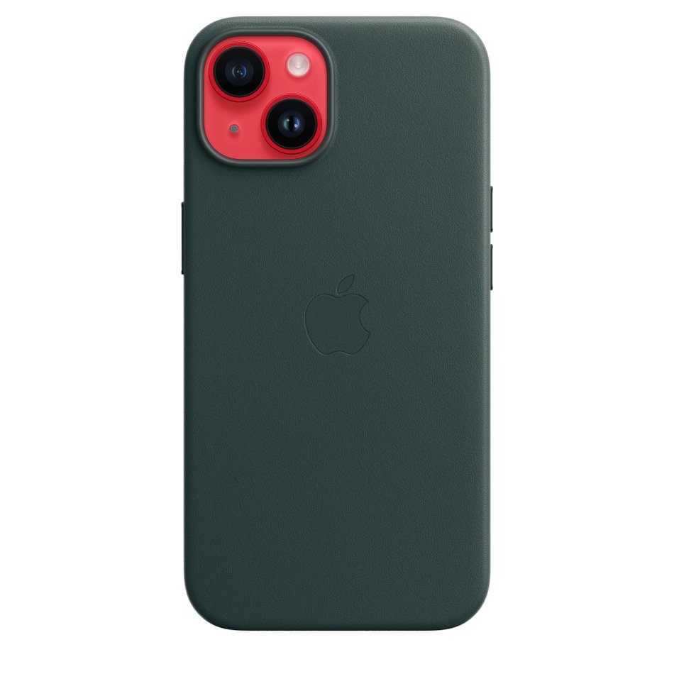 Чохол для iPhone 14 Apple Leather Case with MagSafe - Forest Green (MPP53) UA
