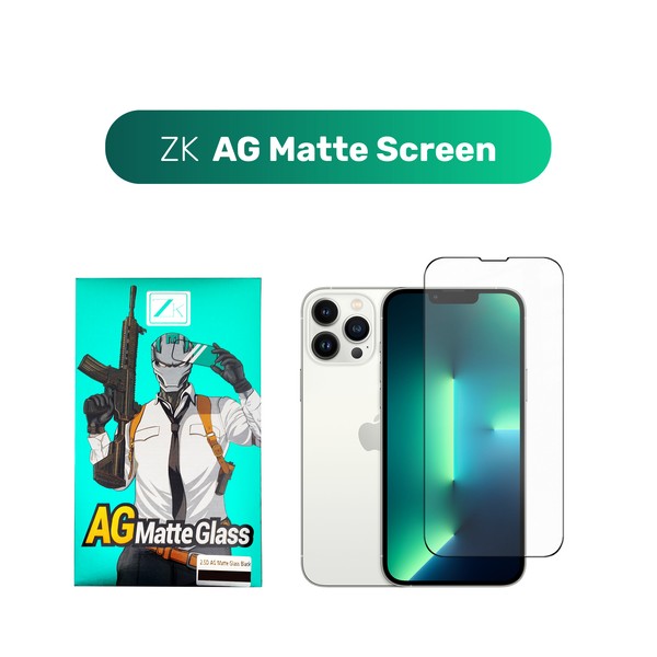 Защитное стекло для iPhone 13 Pro Max ZK 2.5D AG Matte Screen 0.26mm ( Black )
