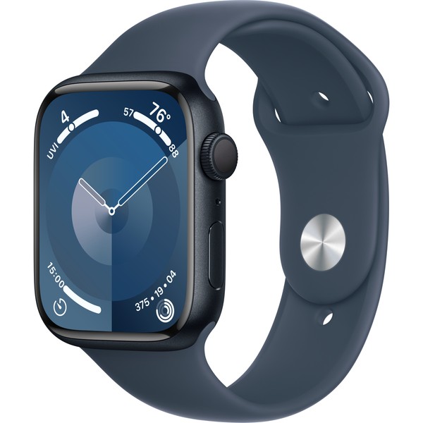 Apple Watch Series 9 GPS 45mm Midnight (MR9Q3) with Storm Blue Sport Band M/L (MT3R3)