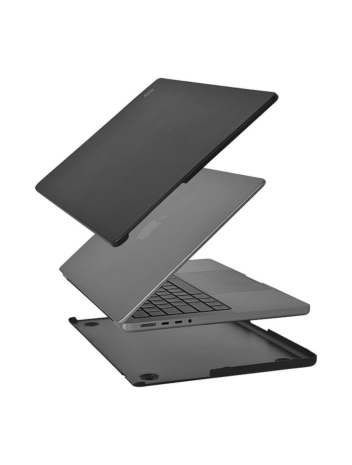 Накладка для MacBook Pro 14,2'' (A2442) WIWU Leather Shield (Black)