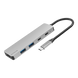 Хаб Proove Iron Link 5in1 (2xType-C + 2xUSB3.0 + HDMI) Silver (HBIL00222024)