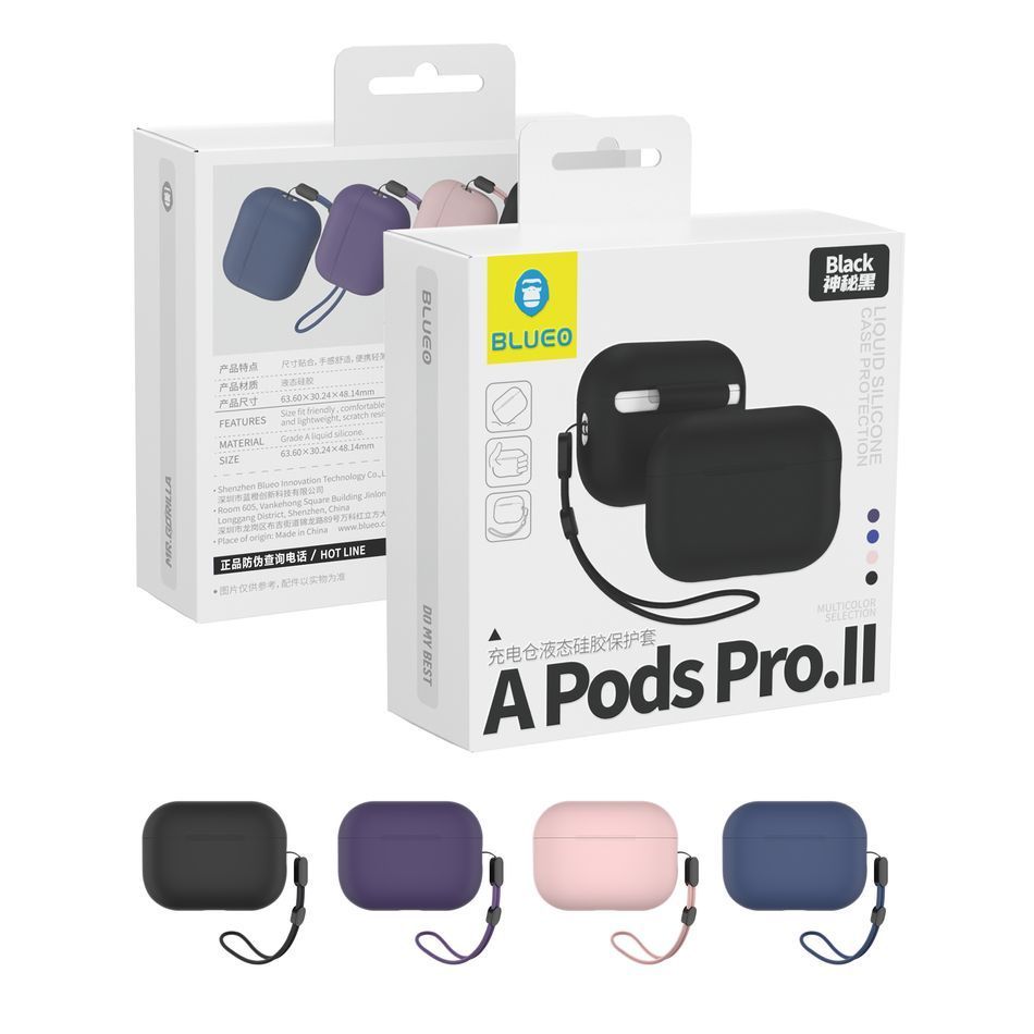 Чехол для AirPods Pro 3 Blueo Liquid Silicone Case (Black)