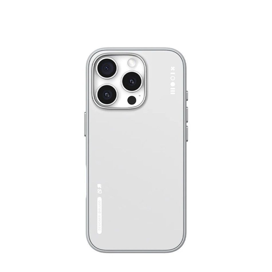 Чохол для iPhone 16 Pro Blueo Dual Color Liquid Silicone Case with MagSafe (Grey/White)