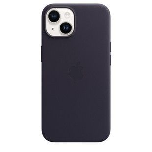 Чохол для iPhone 14 Apple Leather Case with MagSafe - Ink (MPP63)