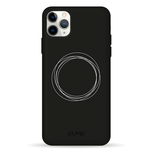 Чехол для iPhone 11 Pro Max PUMP Silicone Minimalistic Case ( Circles on Dark )
