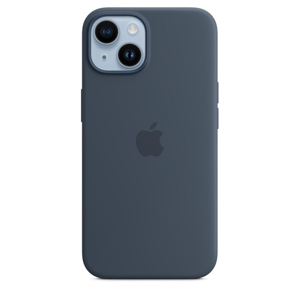 Чохол для iPhone 14 Apple Silicone Case with MagSafe - Storm Blue (MPRV3) UA