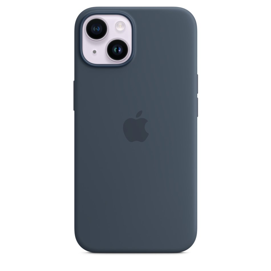 Чехол для iPhone 14 Apple Silicone Case with MagSafe - Storm Blue (MPRV3) UA