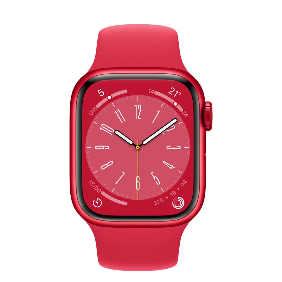 Apple Watch Series 8 41mm PRODUCT(RED) Aluminum Case S/M (MNUG3)