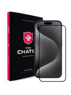 Захисне скло для iPhone 16 Pro/17/17 Pro  +NEU Chatel Corning Gorilla Glass with Mesh Black (+NEU3D17PB)