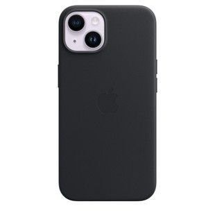 Чохол для iPhone 14 Apple Leather Case with MagSafe - Midnight (MPP43)
