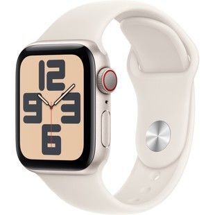 Apple Watch SE 2 GPS + Cellular 40mm Starlight Aluminium Case w. Starlight Sport Band - M/L (MXG03/MXGK3)