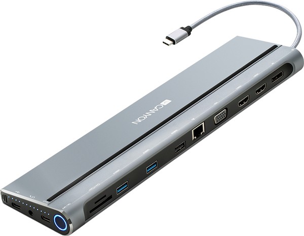 Адаптер Canyon Multiport Docking Station with 14 ports (CNS-HDS09B) Space Gray (006986)