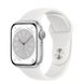 Apple Watch Series 8 41mm GPS + LTE Silver Aluminum Case with White Sport Band M/L (MP4F3)