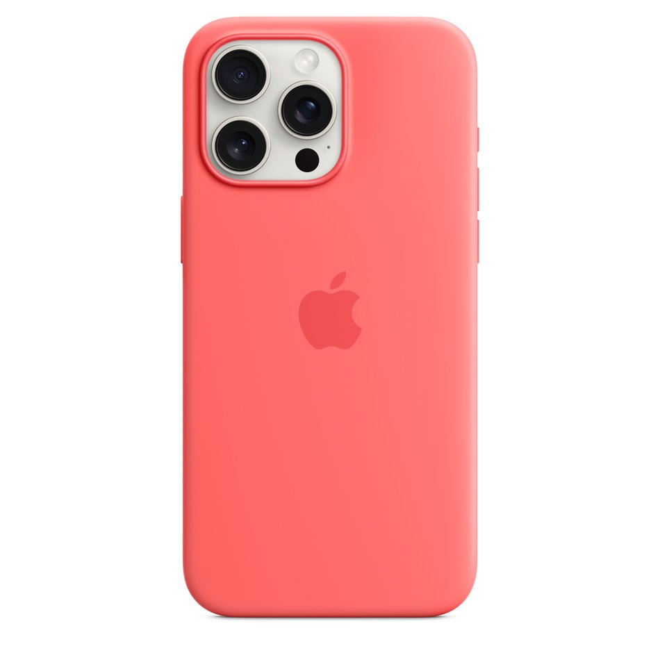 Чехол для iPhone 15 Pro Max OEM+ Silicone Case wih MagSafe (Guava)