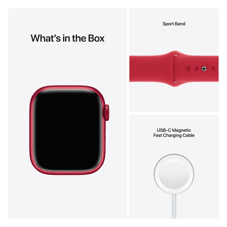 Apple Watch Series 7 45mm PRODUCT(RED) Aluminum Case with Red Sport Band (MKN93)