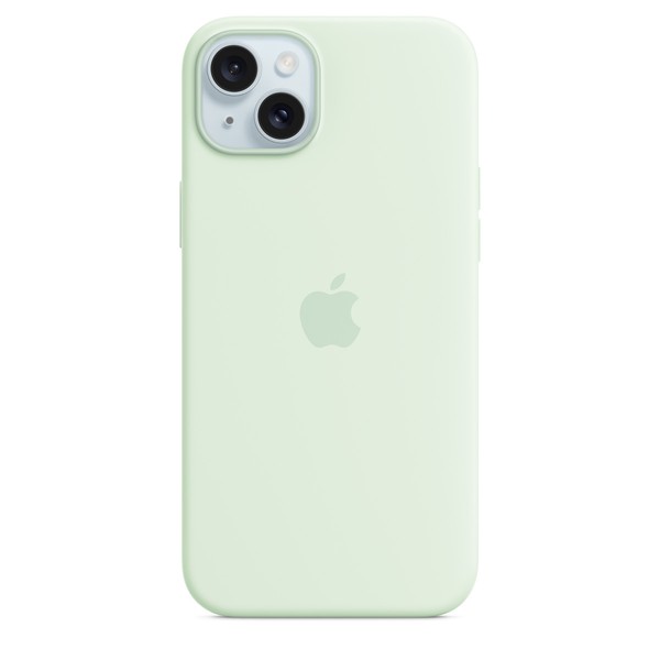 Чехол для iPhone 15 Plus Apple Silicone Case with MagSafe - Soft Mint (MWNG3)