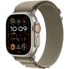 Apple Watch Ultra 2 GPS + Cellular 49mm Titanium Case with Olive Alpine Loop - Medium (MREY3/MRFJ3) UA