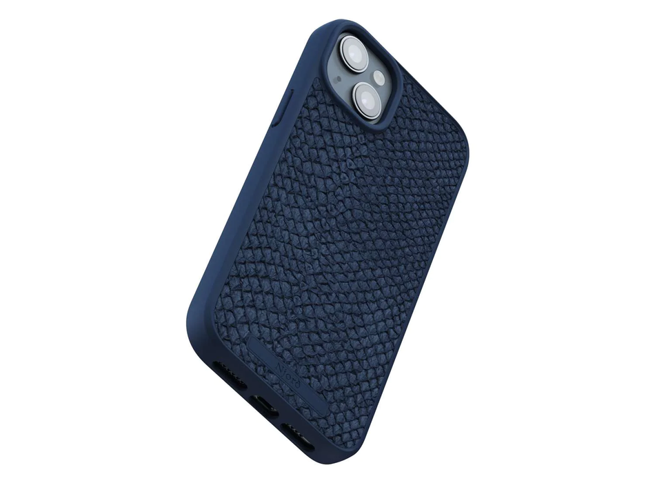 Чохол для iPhone 15 Plus Njord Salmon Leather MagSafe Case Blue (NA52SL01)