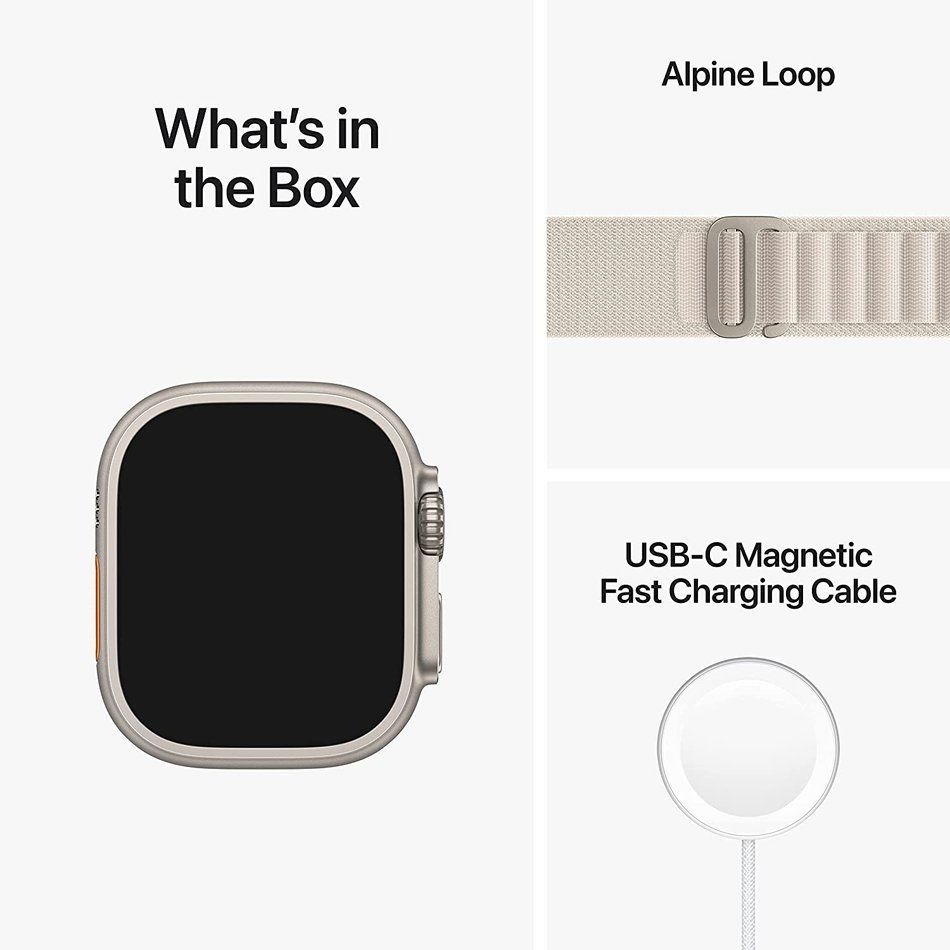 Б/У Apple Watch Ultra GPS + LTE 49mm Titanium Case with Starlight Alpine Loop
