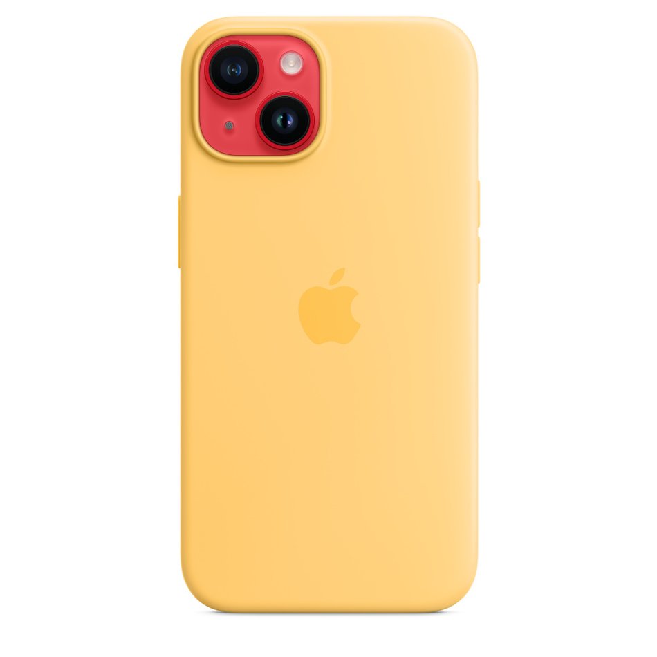 Чехол для iPhone 14 Apple Silicone Case with MagSafe - Sunglow (MPT23) UA