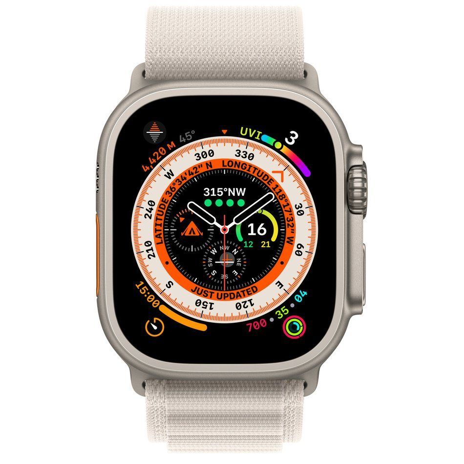 Б/У Apple Watch Ultra GPS + LTE 49mm Titanium Case with Starlight Alpine Loop
