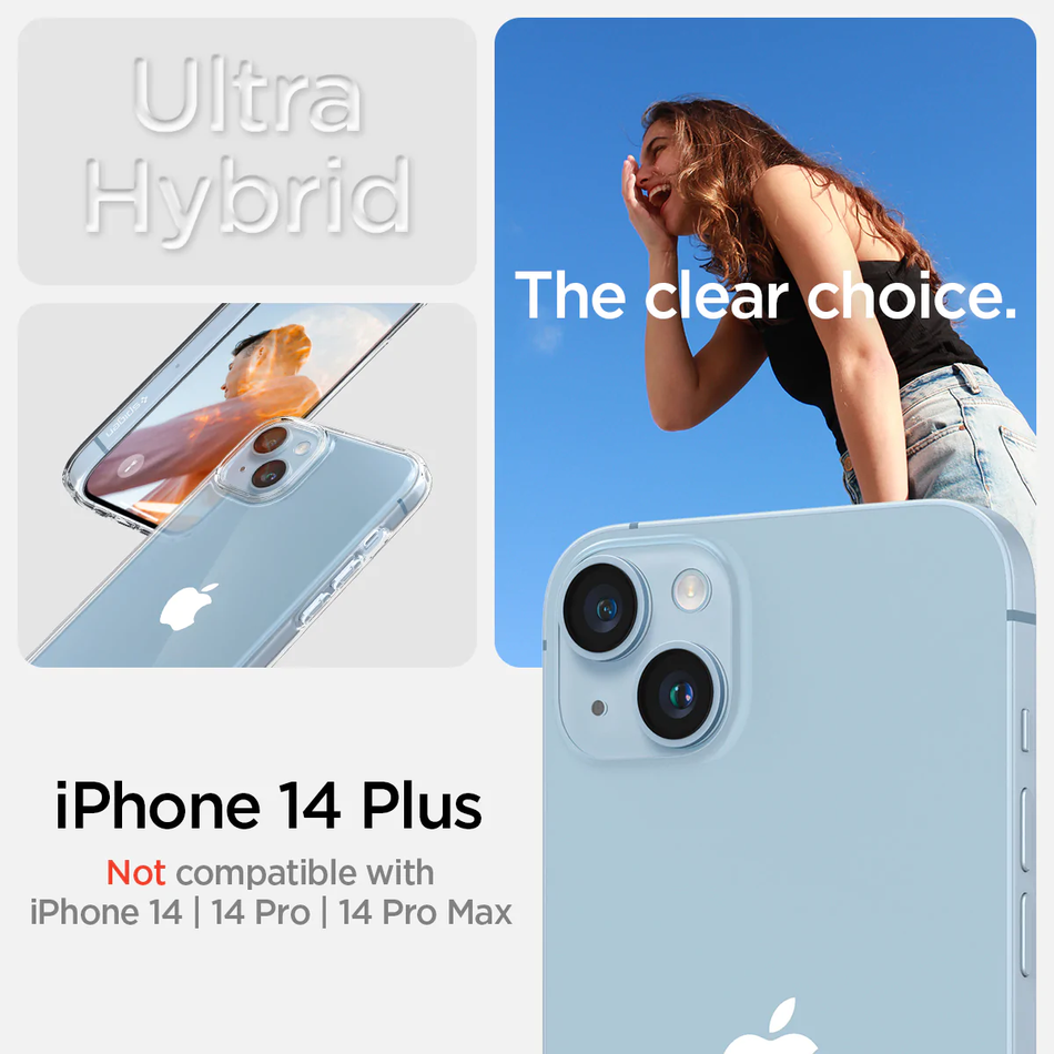 Чохол для iPhone 14 Plus Spigen Ultra Hybrid, Crystal Clear (ACS04894)
