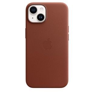 Чохол для iPhone 14 Apple Leather Case with MagSafe - Umber (MPP73)