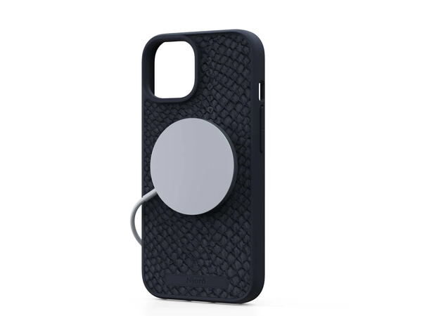 Чохол для iPhone 15 Njord Salmon Leather MagSafe Case Black (NA51SL00)