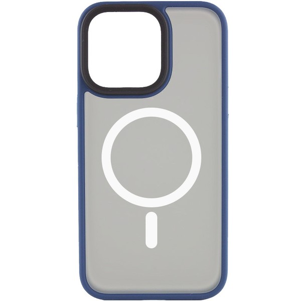 Чохол для iPhone 15 Pro Max Metal Buttons with MagSafe (Blue)