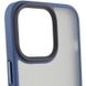 Чехол для iPhone 15 Pro Max Metal Buttons with MagSafe (Blue)