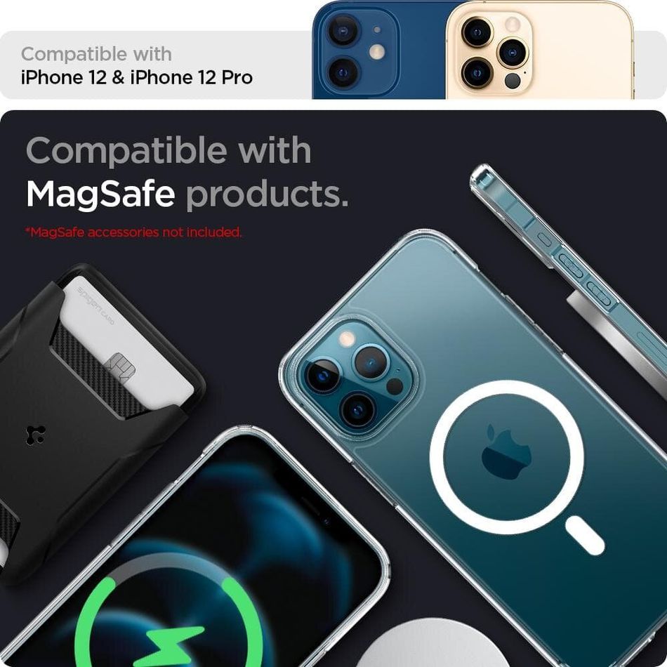 Чехол для iPhone 12/12 Pro Spigen Ultra Hybrid Mag Safe Blue (ACS02627)