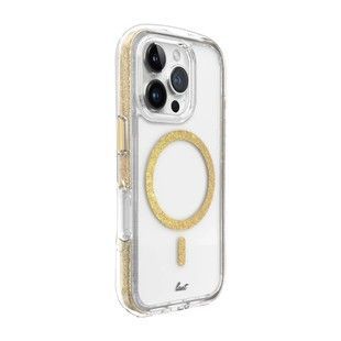 Чохол для iPhone 16 Pro LAUT AERO SPARKLE з MagSafe, Прозорий/золотий (L_IP24B_AS_GD)