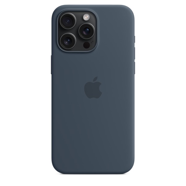 Чехол для iPhone 15 Pro Max OEM+ Silicone Case wih MagSafe (Storm Blue)
