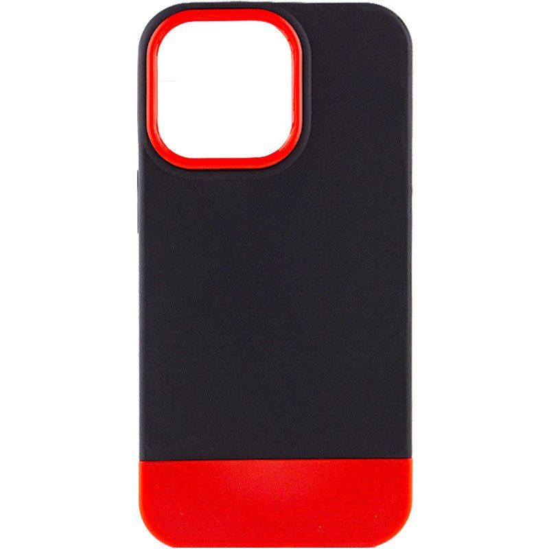 Чохол для iPhone 13 Pro TPU+PC Bichromatic (Black/Red)