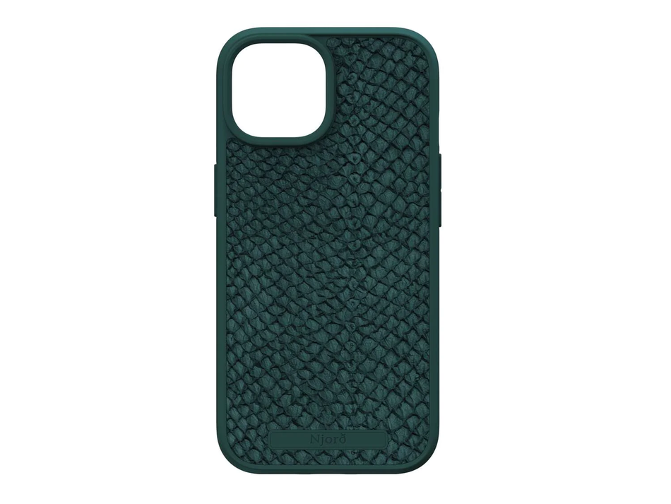 Чохол для iPhone 15 Njord Salmon Leather MagSafe Case Dark Green (NA51SL02)