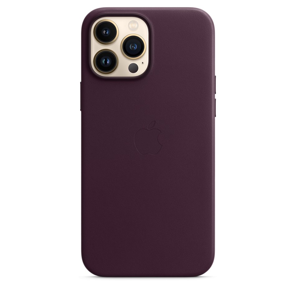 Чохол для iPhone 13 Pro Max Apple Leather Case with Magsafe (Dark Cherry) MM1M3 UA